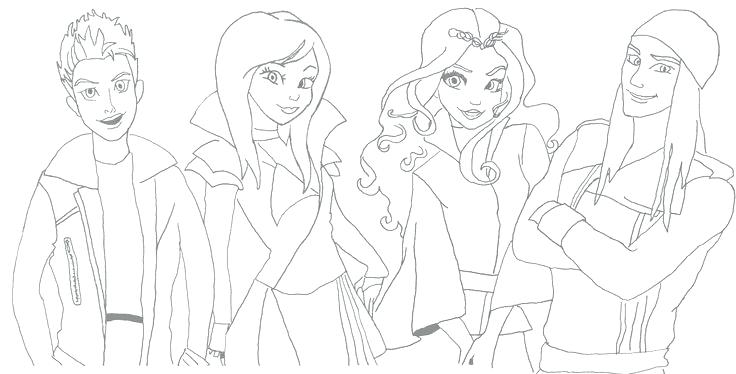 736x374 Disney Descendants Mal Coloring Pages Disney Descendants Mal