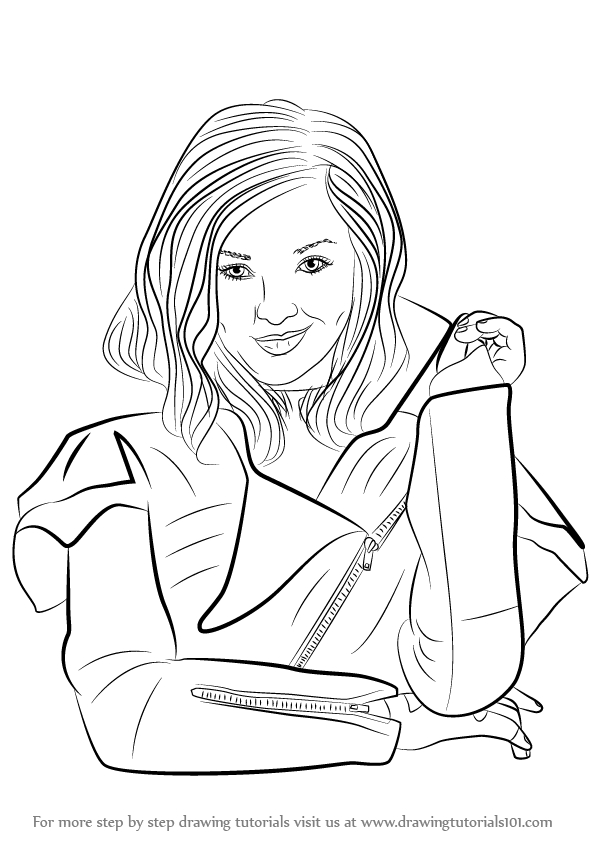 596x842 Disney Descendants Mal Coloring Pages Learn How To Draw Mal