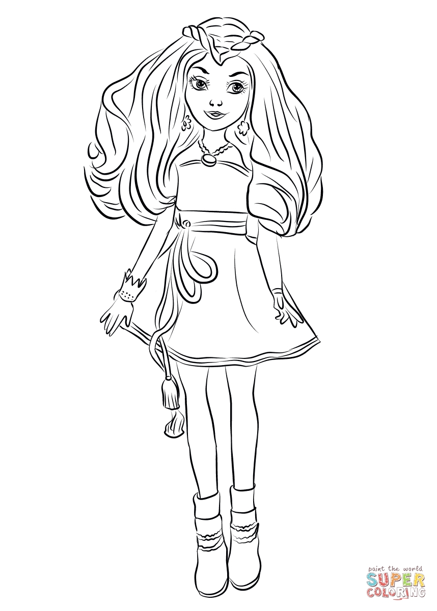 Disney Descendants Mal Coloring Pages at GetColorings.com | Free ...