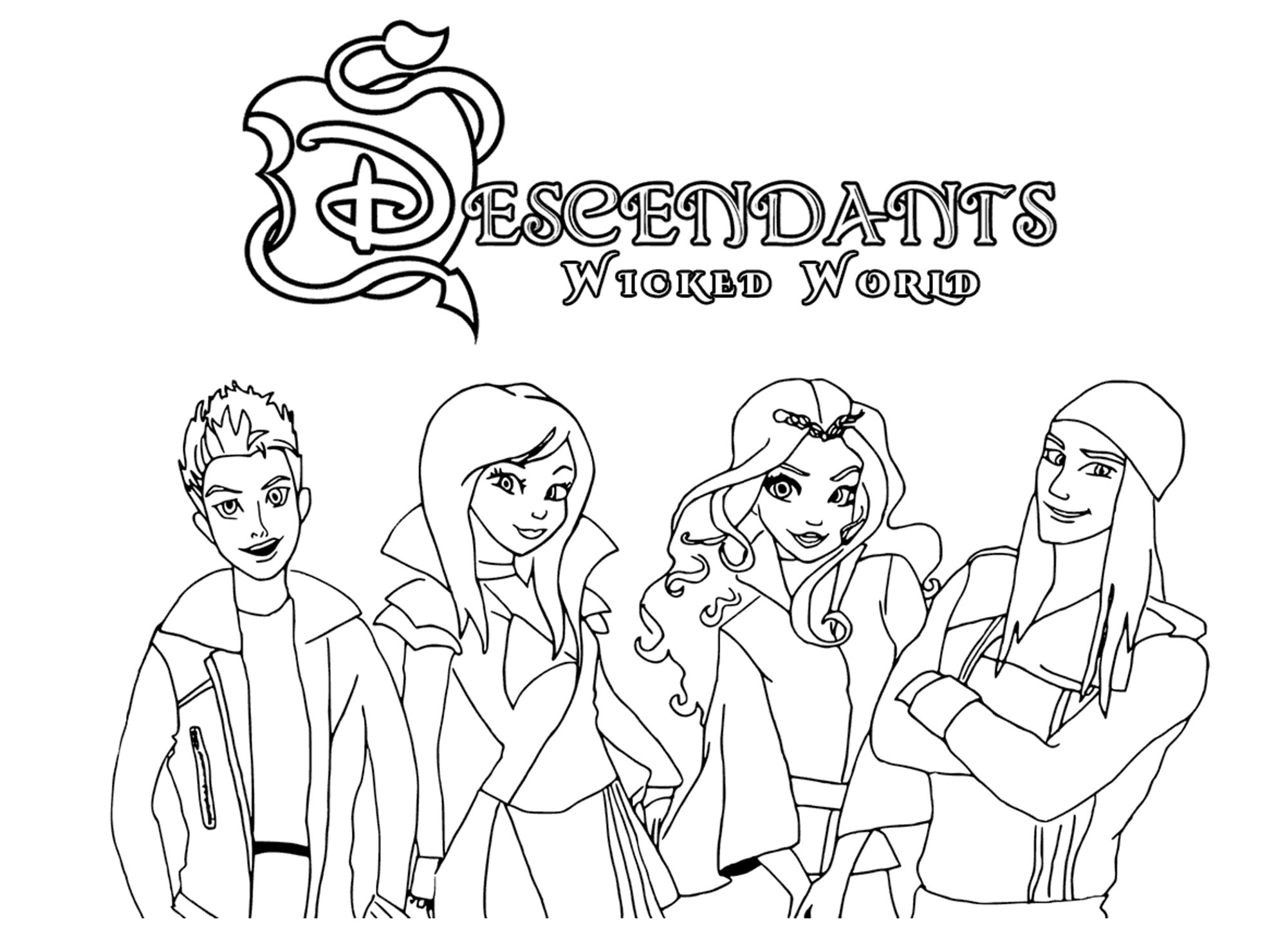 2000x1480 Coloring Pages For Descendants Copy Descendants Coloring Pages