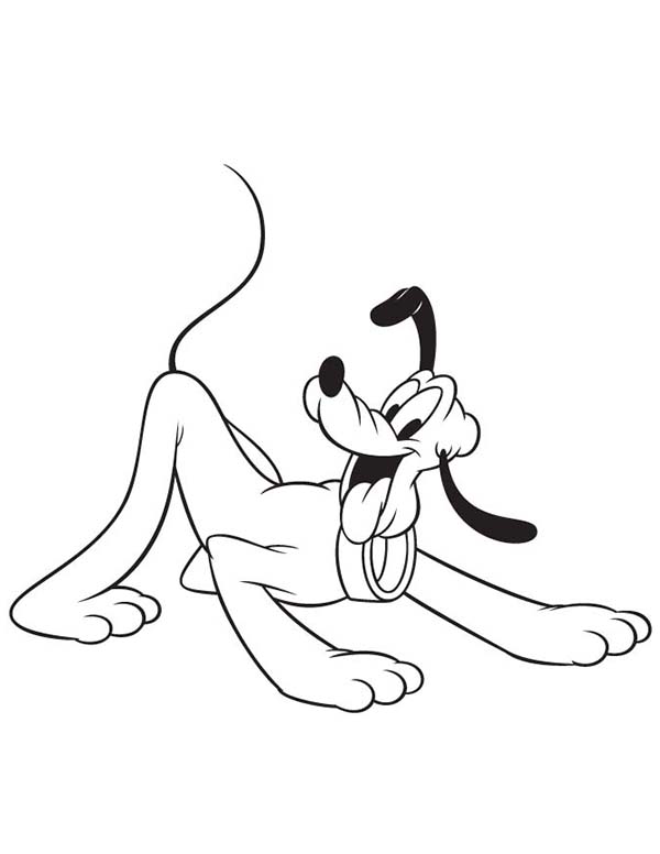 600x776 Disney Pluto The Dog Wants To Play Coloring Page Color Luna