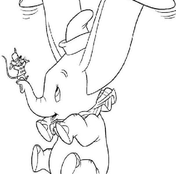 607x600 Dumbo Pictures To Color Kids Coloring Page