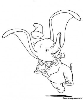 281x338 Print Out Coloring Pictures Disney Dumbo Happy