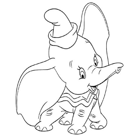 474x474 Disney Dumbo Coloring Pages