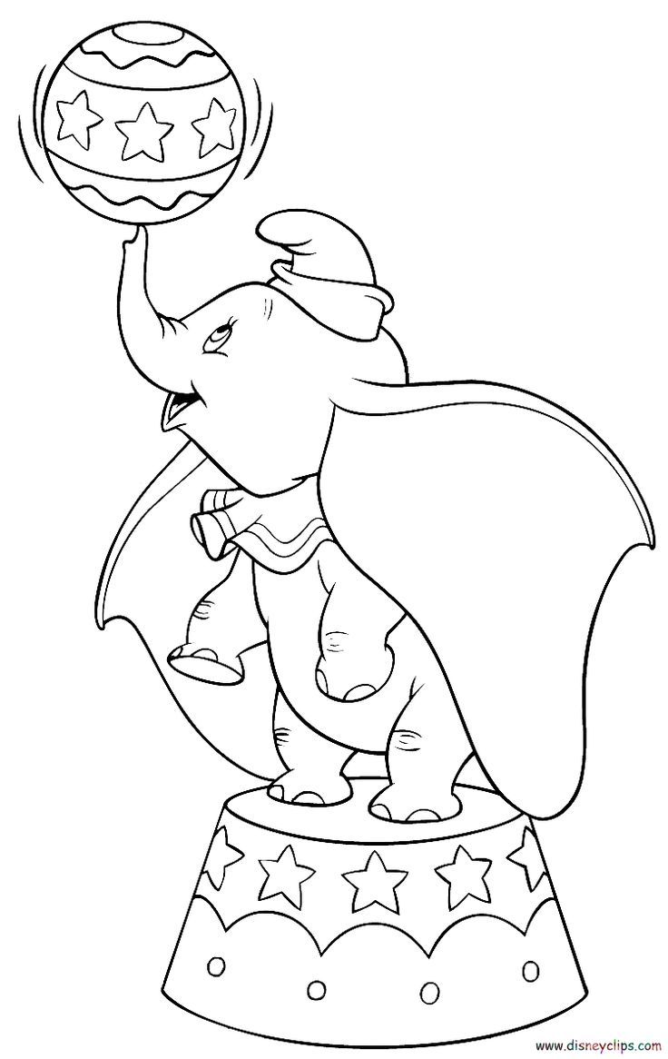 736x1166 Disney Dumbo Coloring Pages