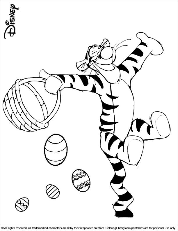 612x792 Easter Disney Coloring Picture