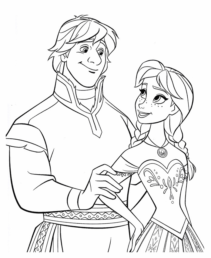 696x850 Disney Frozen Kristoff Coloring Pages