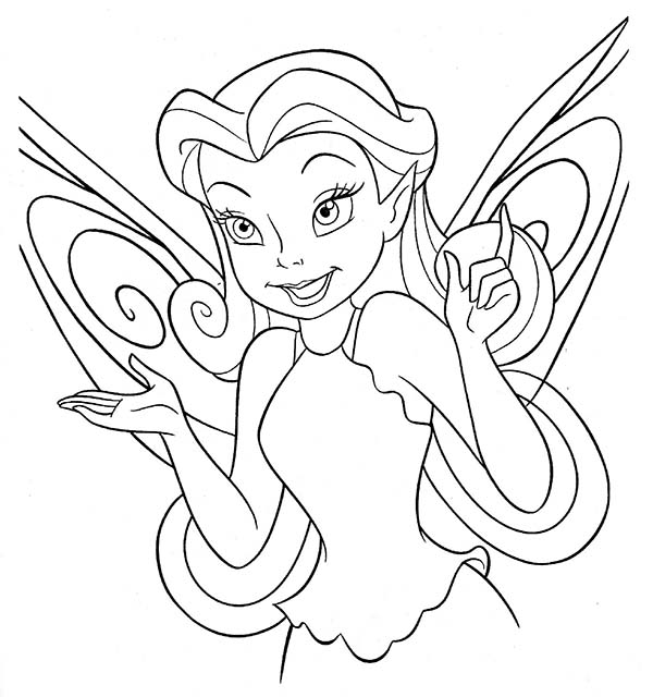 Silvermist From Disney Fairies Coloring Page 600x640 Silvermist From Disney Fairies Coloring Page