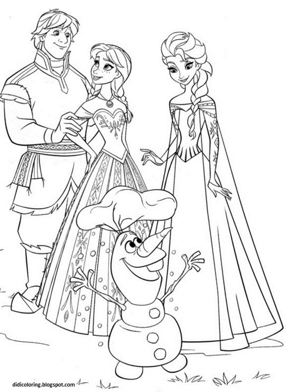 580x789 Free Printable Walt Disney Characters Frozen Family Elsa,anna