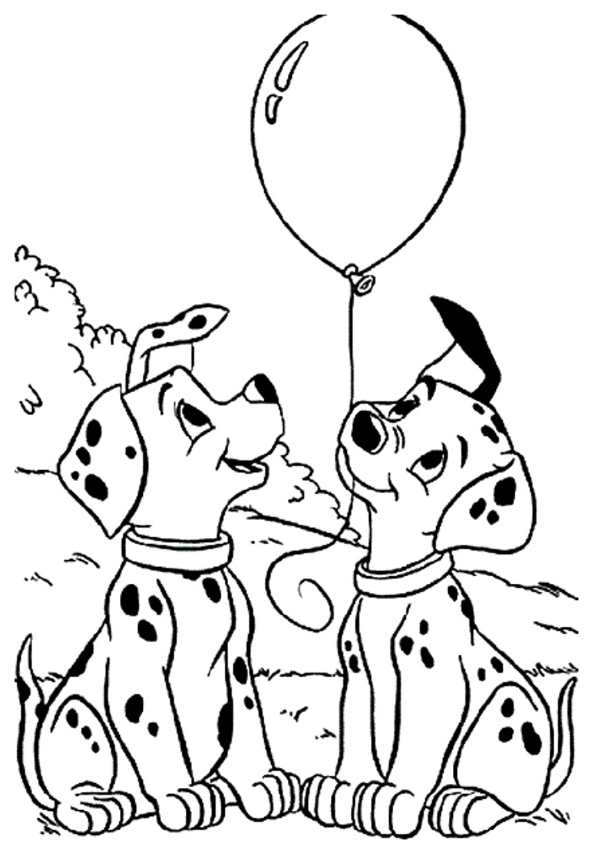 855x1246 Largest Dalmation Coloring Page 101 Dalmatians Disney Family