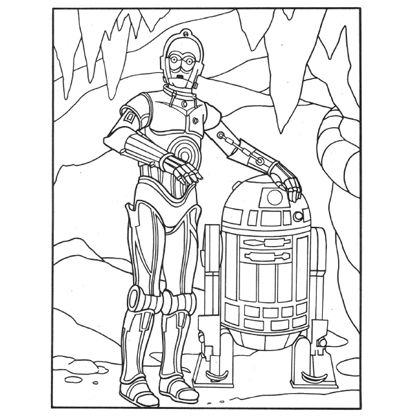420x420 R2d2 Coloring Page R2d2 And C3po Coloring Page Disney Family