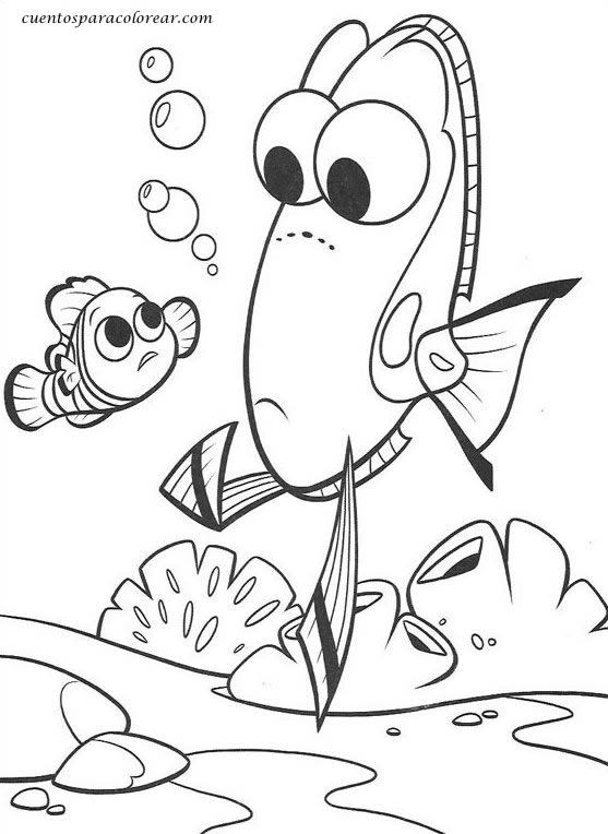 557x764 Dibujos Para Colorear Nemo Disney On Finding Nemo Coloring Page