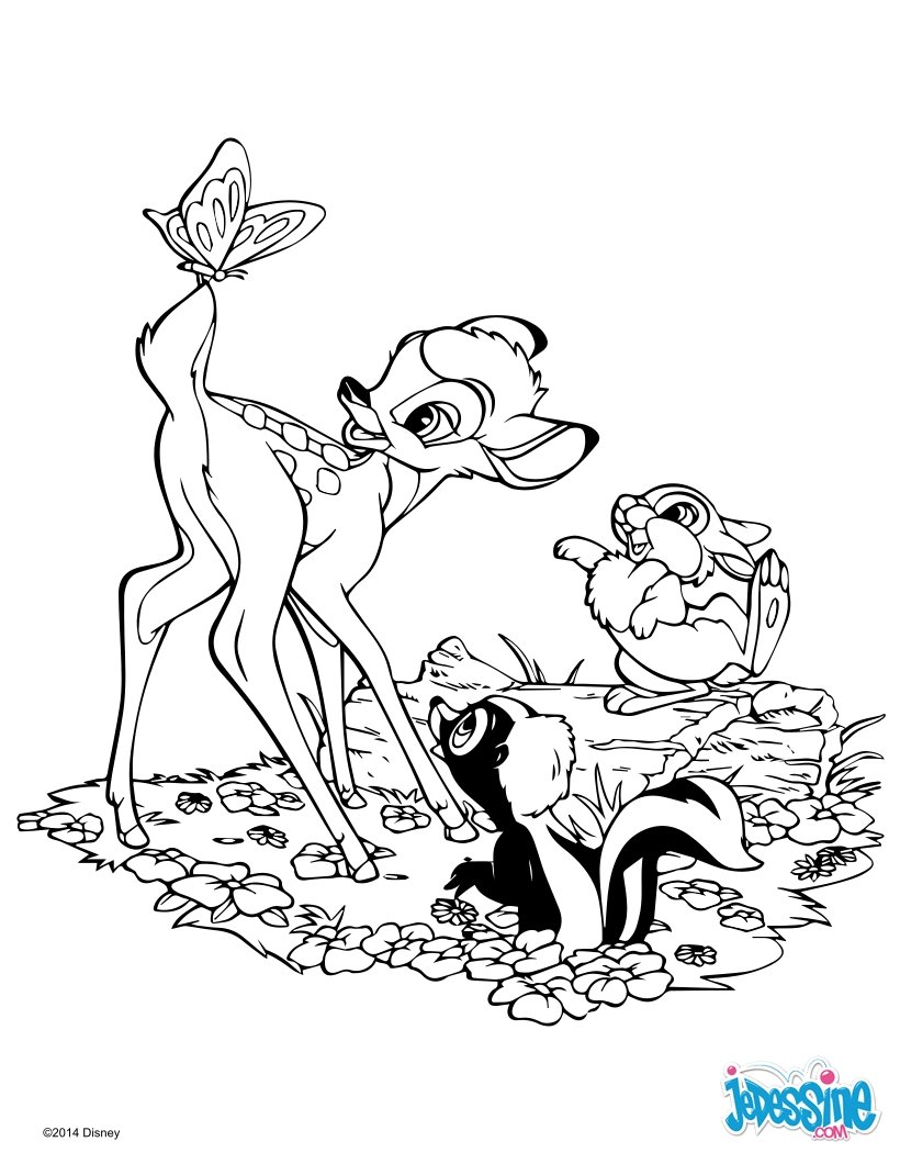 Bambi And Friends Coloring Pages 820x1060 Bambi And Friends Coloring Pages