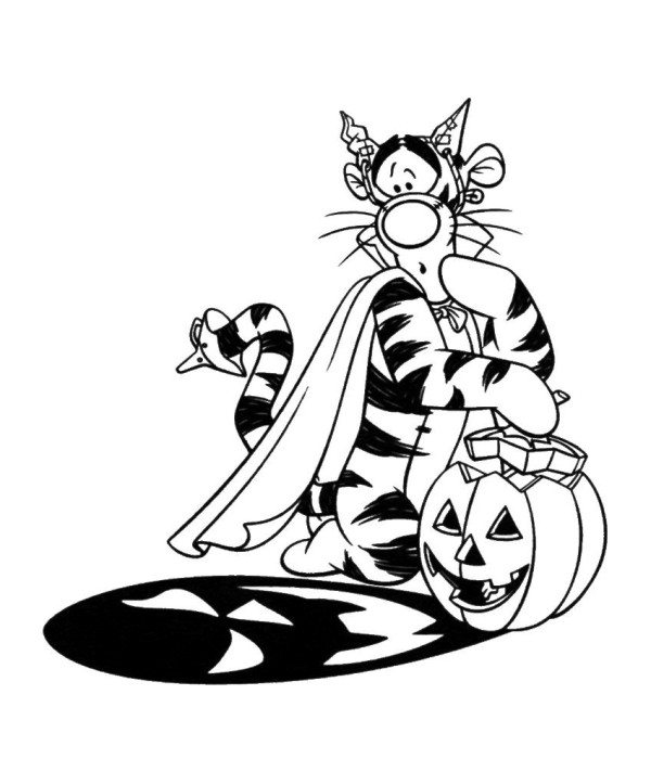 Tiger Disney Halloween Coloring Pages 600x700 Tiger Disney Halloween Coloring Pages