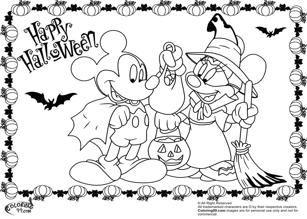 Mickey Halloween Coloring Pages Mickey Mouse Halloween Coloring 980x700 Mickey Halloween Coloring Pages Mickey Mouse Halloween Coloring