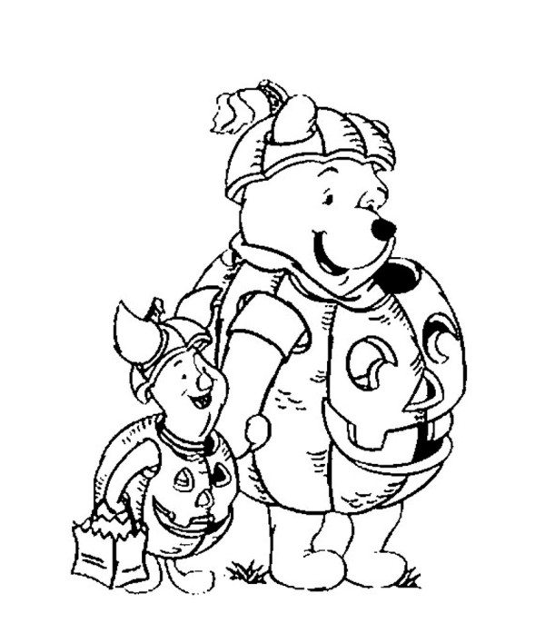 Winnie The Pooh Halloween Coloring Pages Pooh And Piglet Pumpkin 600x686 Winnie The Pooh Halloween Coloring Pages Pooh And Piglet Pumpkin