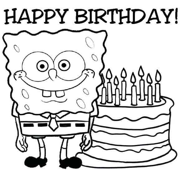 Happy Birthday Color Pages Cartoon Happy Birthday Coloring Page 600x556 Happy Birthday Color Pages Cartoon Happy Birthday Coloring Page
