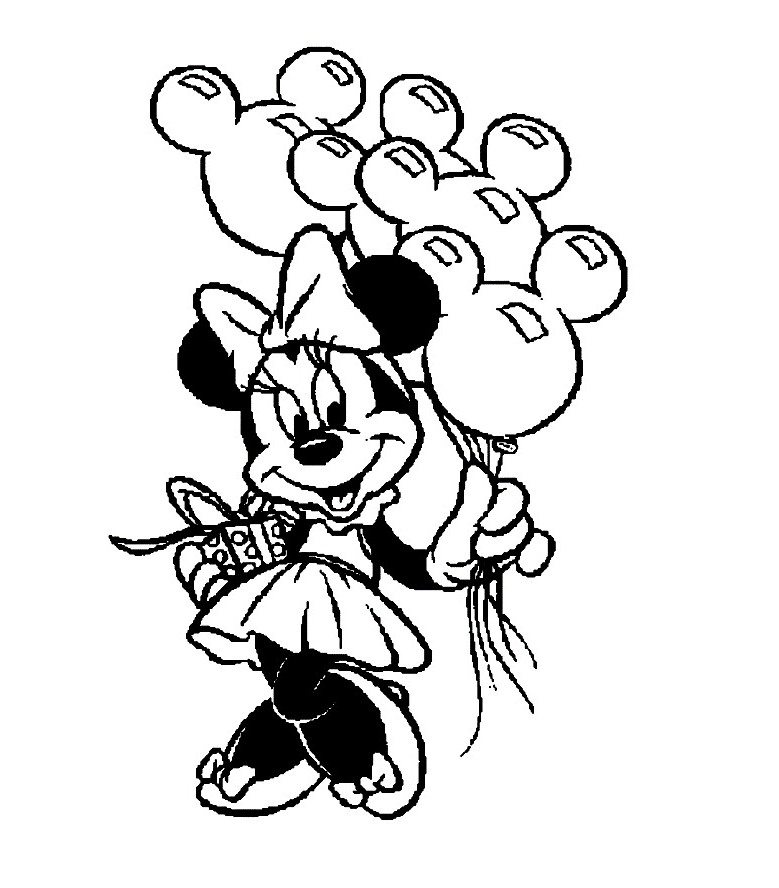Happy Birthday Minnie Mouse Coloring Pages 779x888 Happy Birthday Minnie Mouse Coloring Pages