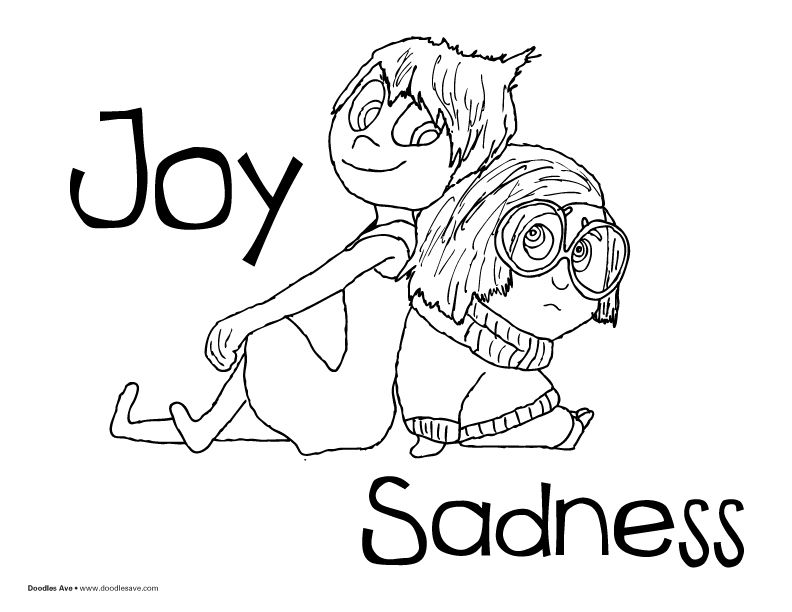 Inside Out Coloring Sheets! Joy And Sadness! 792x612 Inside Out Coloring Sheets! Joy And Sadness!