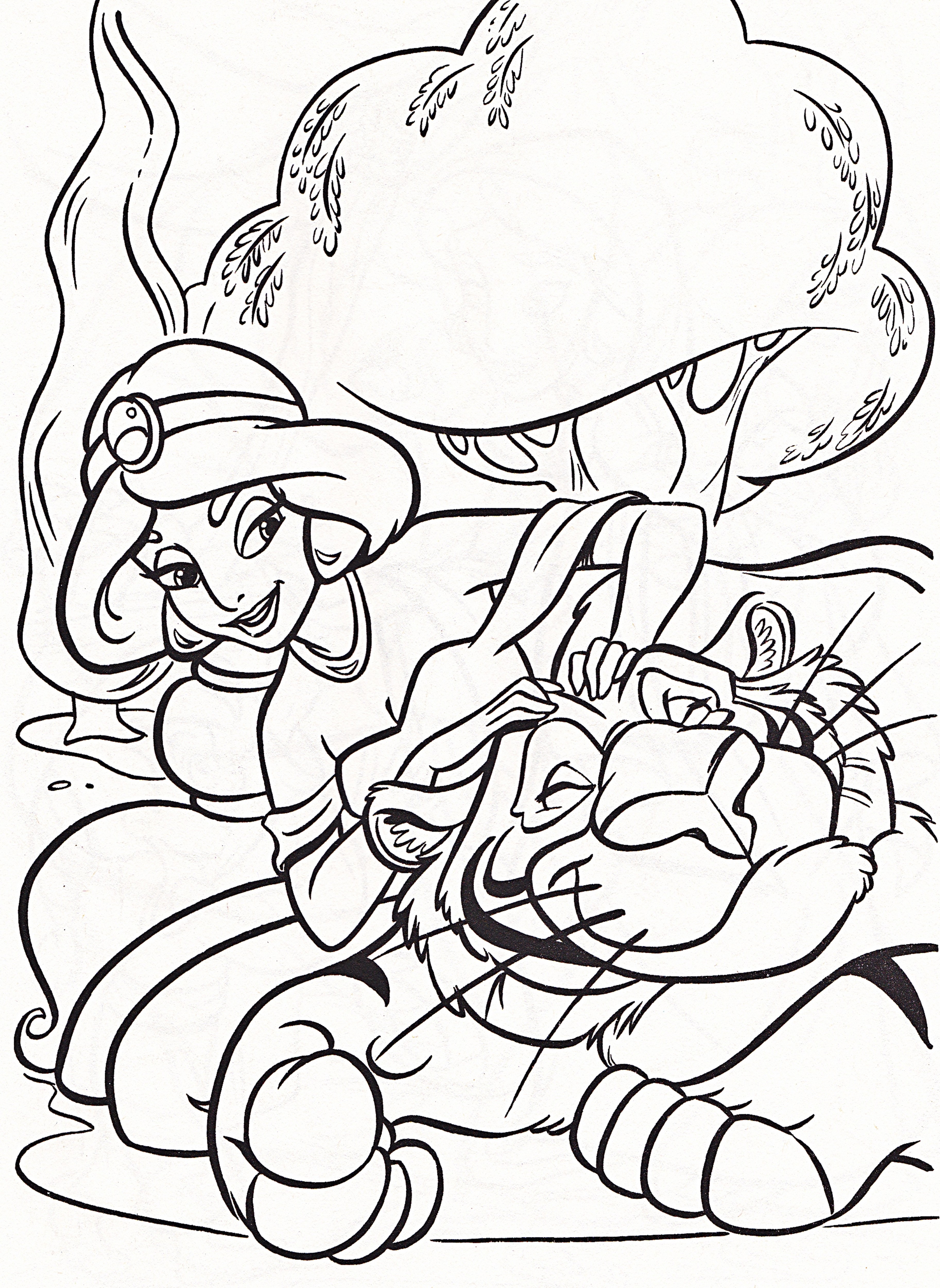 Walt Disney Coloring Pages Princess Jasmine Rajah Walt Disney 3651x5000 Walt Disney Coloring Pages Princess Jasmine Rajah Walt Disney