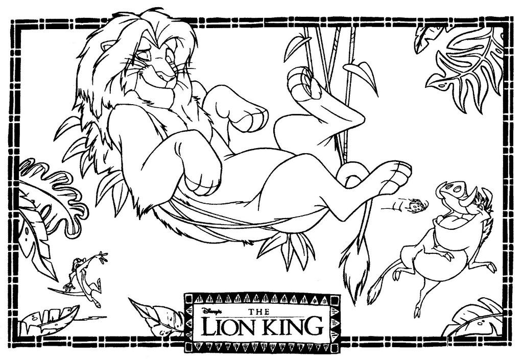 Lion King Coloring Pages 1024x703 Lion King Coloring Pages