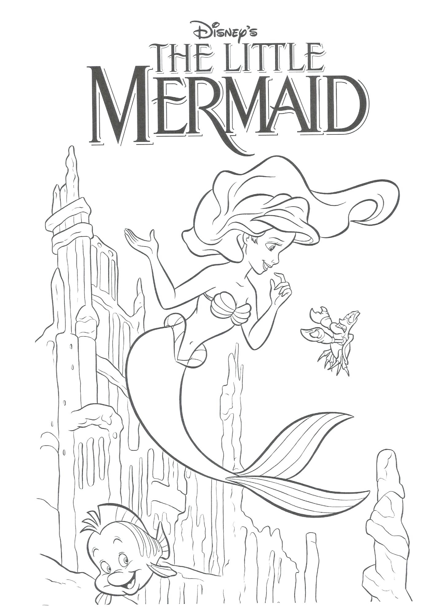 Disney Little Mermaid Coloring Pages at GetColorings.com | Free ...