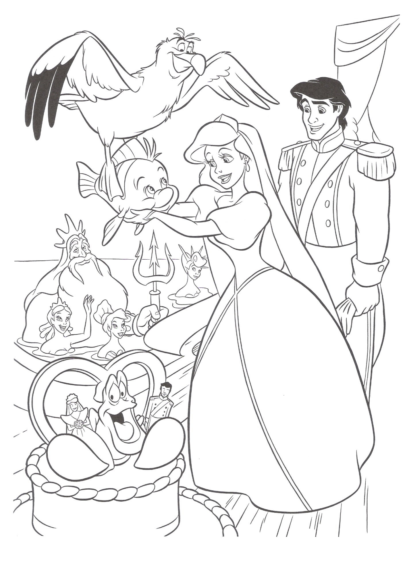 1410x2000 The Little Mermaid 2 Coloring Pages The Little Mermaid 2 Coloring