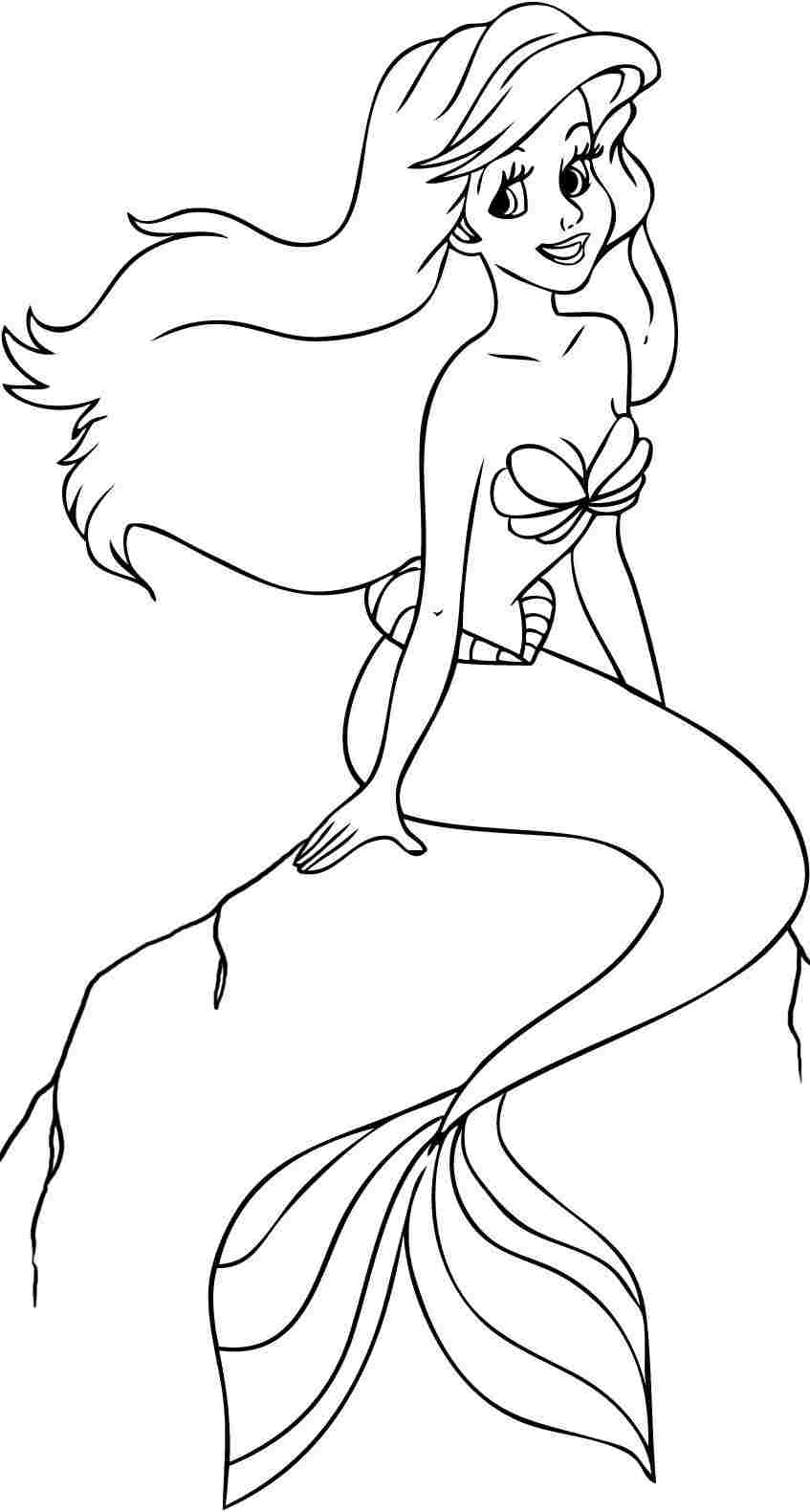 847x1581 Ariel Coloring Pages Unique Little Mermaid Coloring Pages