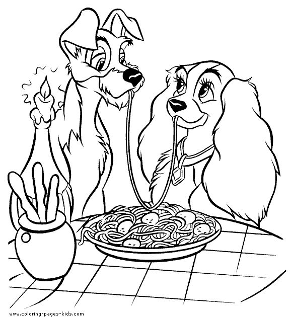 Disney Love Coloring Pages