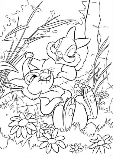 374x525 Thumper Rabbit Coloring Pages Coloring Pages