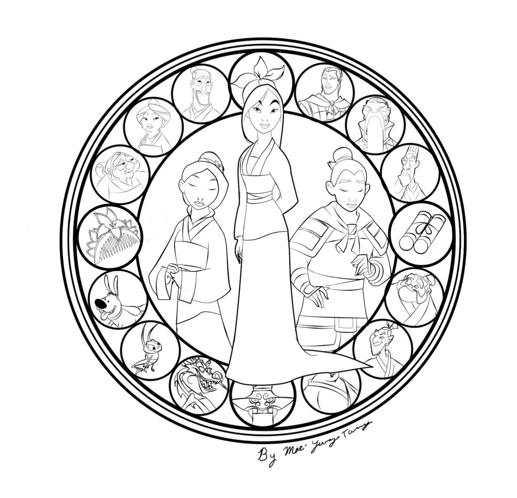 1024x987 1000 Images About Printables On Mulan, Coloring Pages