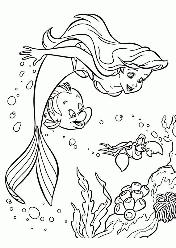 570x800 Free Sebastian And Ariel Coloring Sheets Voteforverde Coloring