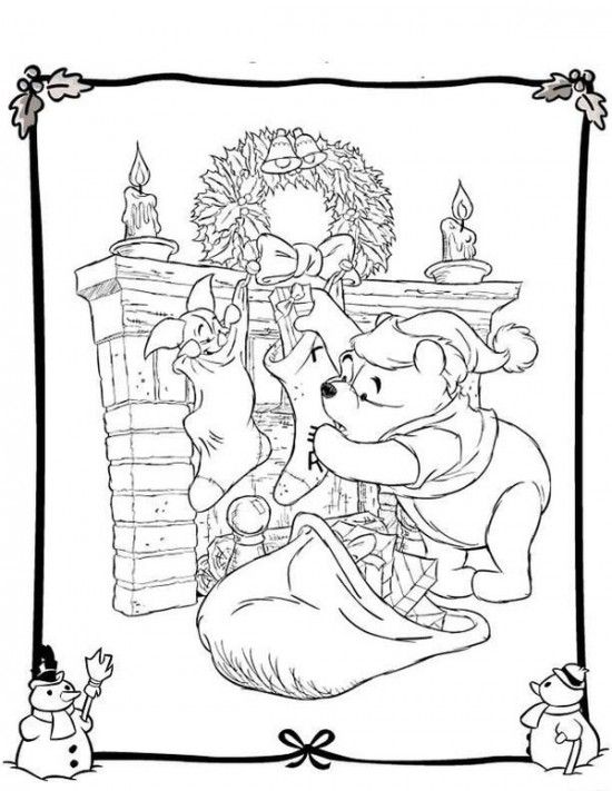 550x711 Disney Christmas Coloring Pages Picture 9 550x711 Picture B