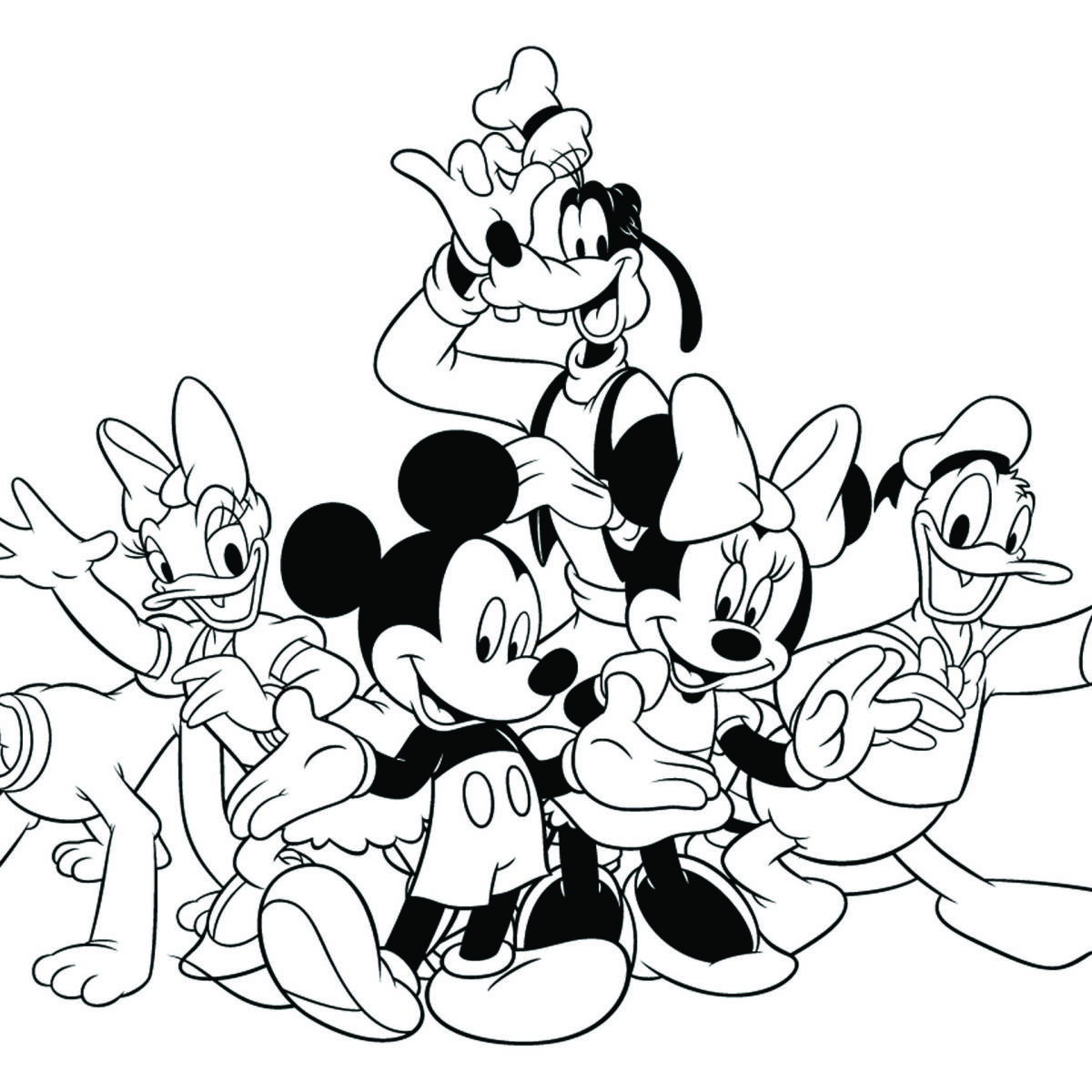 Mickey Mouse And Friends Coloring Pages To Print Newyork 1200x1200 Mickey Mouse And Friends Coloring Pages To Print Newyork