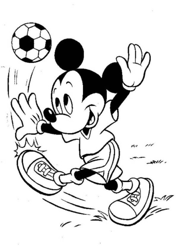Mickey Mouse Soccer Coloring Pages 600x830 Mickey Mouse Soccer Coloring Pages