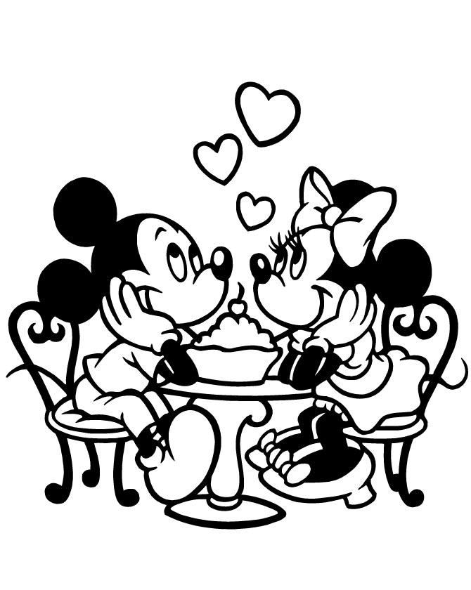 670x840 Mickey Mouse Valentine Coloring Pages