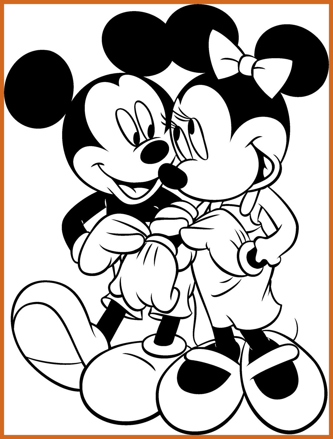 1166x1536 Appealing Best Mickey And Minnie Mouse Disney Coloring Pages
