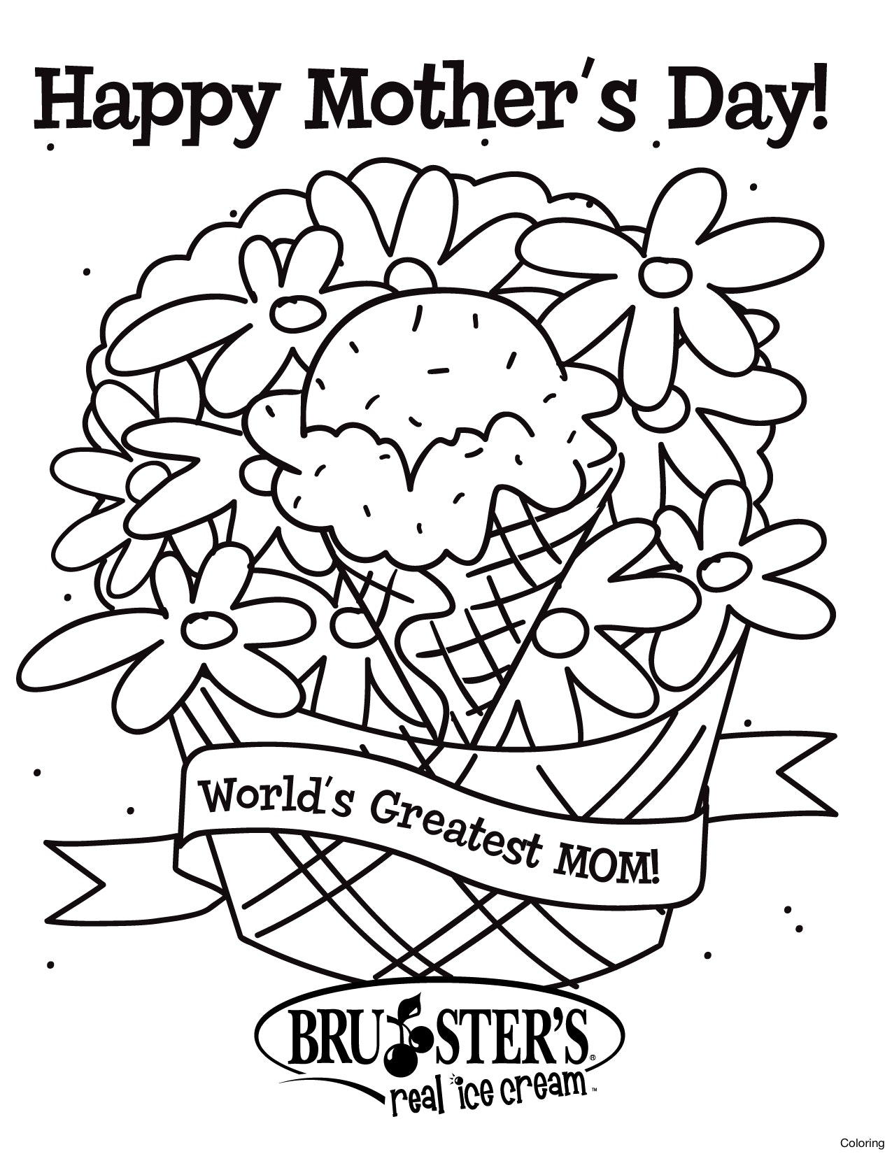 1275x1650 Happy Mothers Day Coloring Page 7f Pages Bahai Disney Diaiz Inside