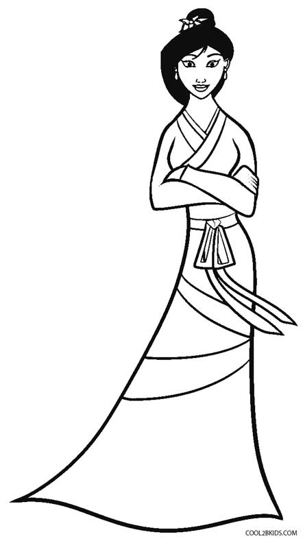 442x789 Printable Mulan Coloring Pages For Kids Cool2bkids