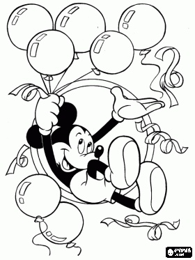 Disney New Years Coloring Pages