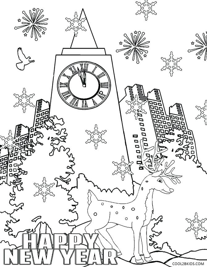 670x861 New Years Eve Coloring Pages Happy New Year Coloring Pages