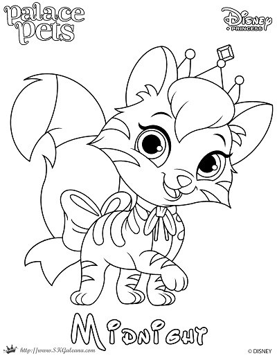 Free Printable Princess Palace Pet Coloring Page Of Midnight 400x517 Free Printable Princess Palace Pet Coloring Page Of Midnight