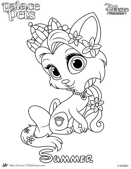 Princess Palace Pet Coloring Page Of Summer Skgaleana 450x582 Princess Palace Pet Coloring Page Of Summer Skgaleana