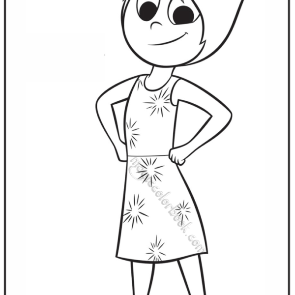 600x600 Inside Out Coloring Pages Free Printable Joy Throughout Printable