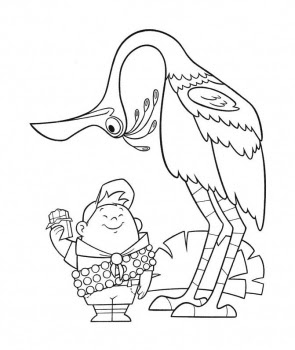 295x350 Free Printable Disney Pixar Up Papercraft Russell Coloring Pages