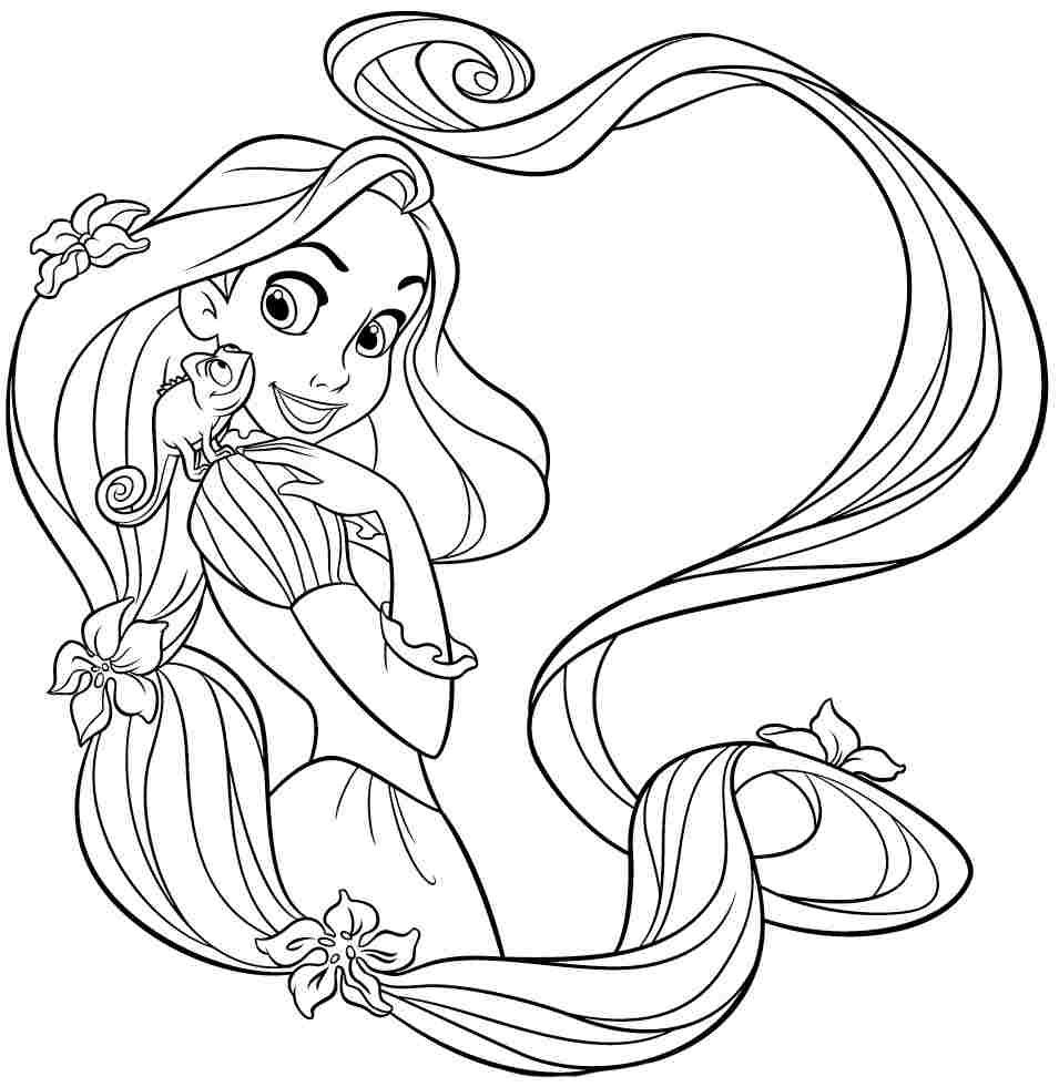 Disney Princess Rapunzel Coloring Sheets Free For Preschool 955x981 Disney Princess Rapunzel Coloring Sheets Free For Preschool