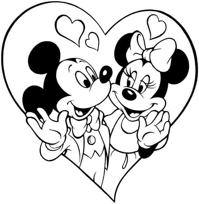 Disney Valentine Coloring Pages 655x672 Disney Valentine Coloring Pages