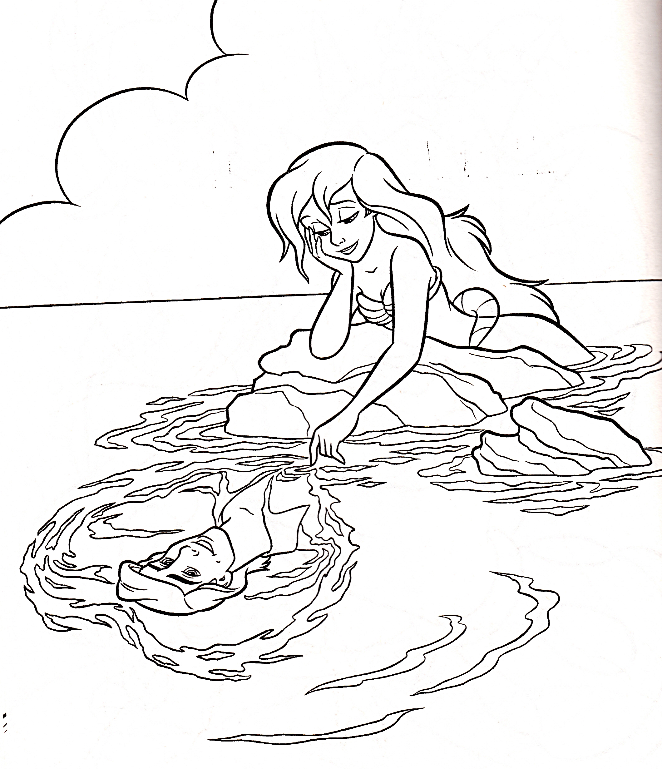 2120x2462 Disney Ariel And Eric Coloring Pages