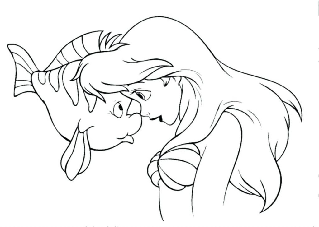 1024x730 Coloring Page ~ Coloring Pages Ariel The Little Mermaid