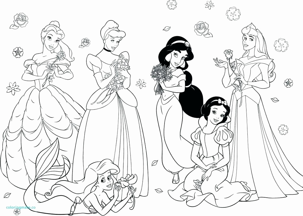 Disney Princess Coloring Pages Free Dongdao Disney Princess 1024x730 Disney Princess Coloring Pages Free Dongdao Disney Princess